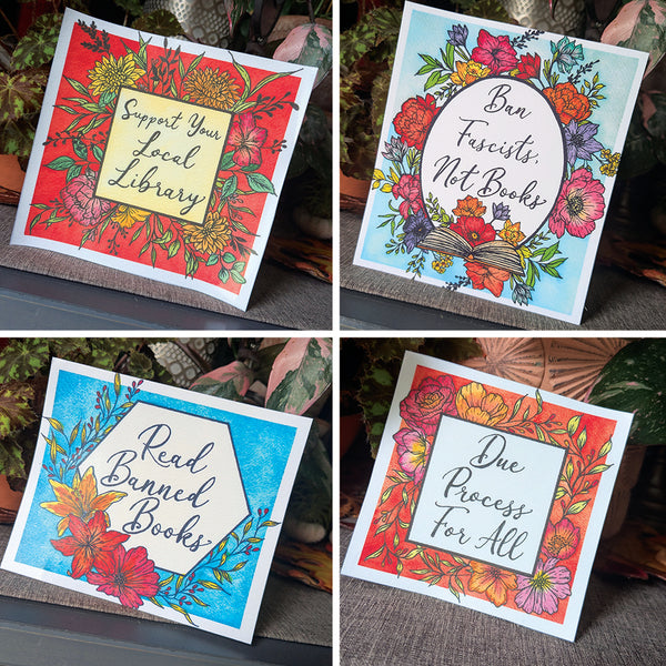 Watercolor Protest Stickers