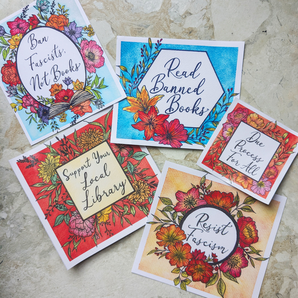 Watercolor Protest Stickers