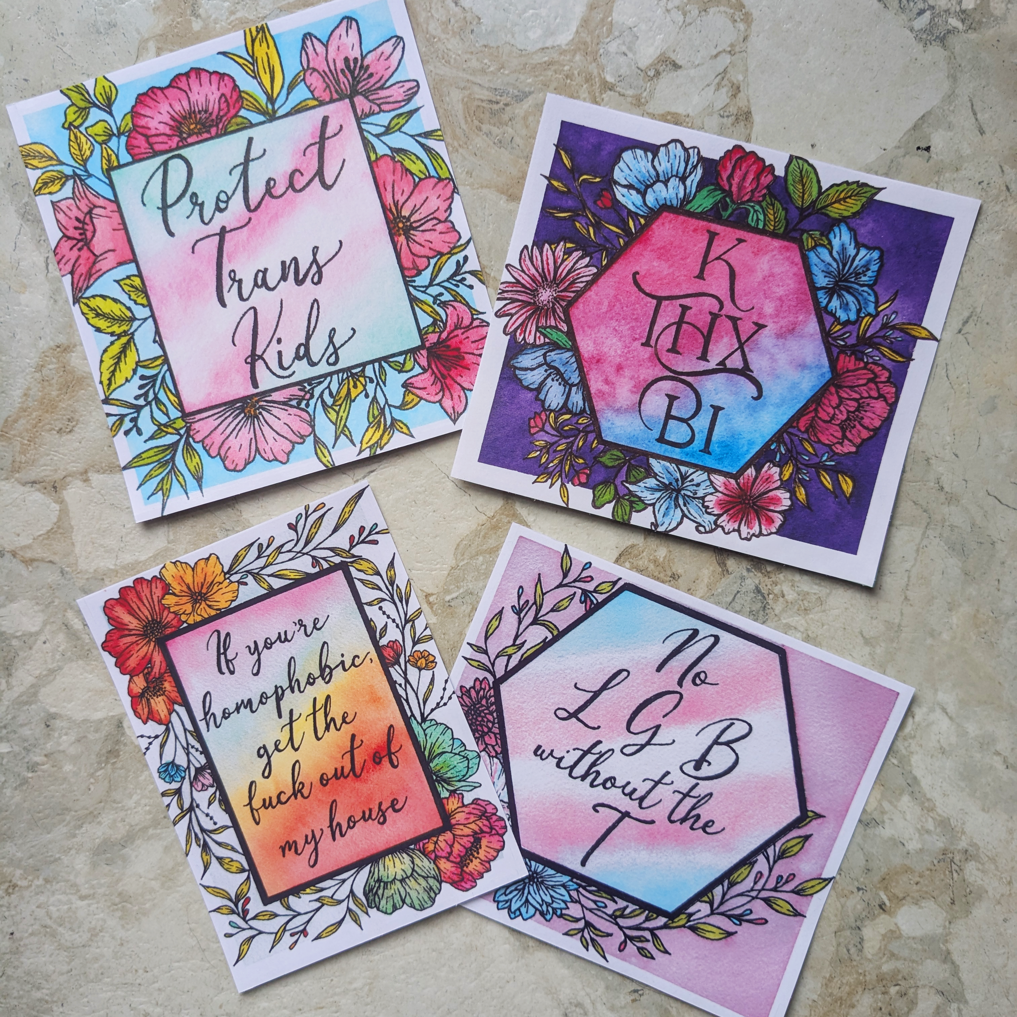Watercolor Pride Stickers