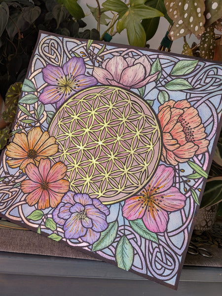 Watercolor Original: Flower Of Life