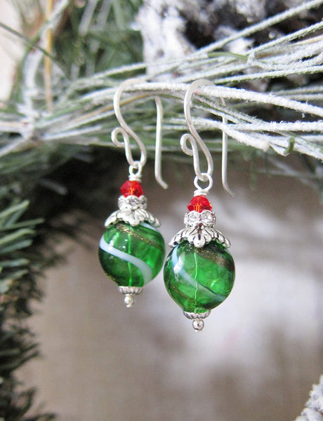 ORNAMENTS Earrings in Evergreen Swirl