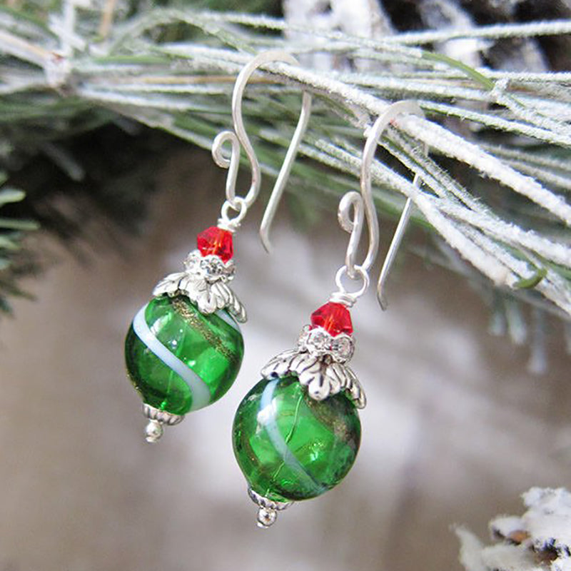 ORNAMENTS Earrings in Evergreen Swirl